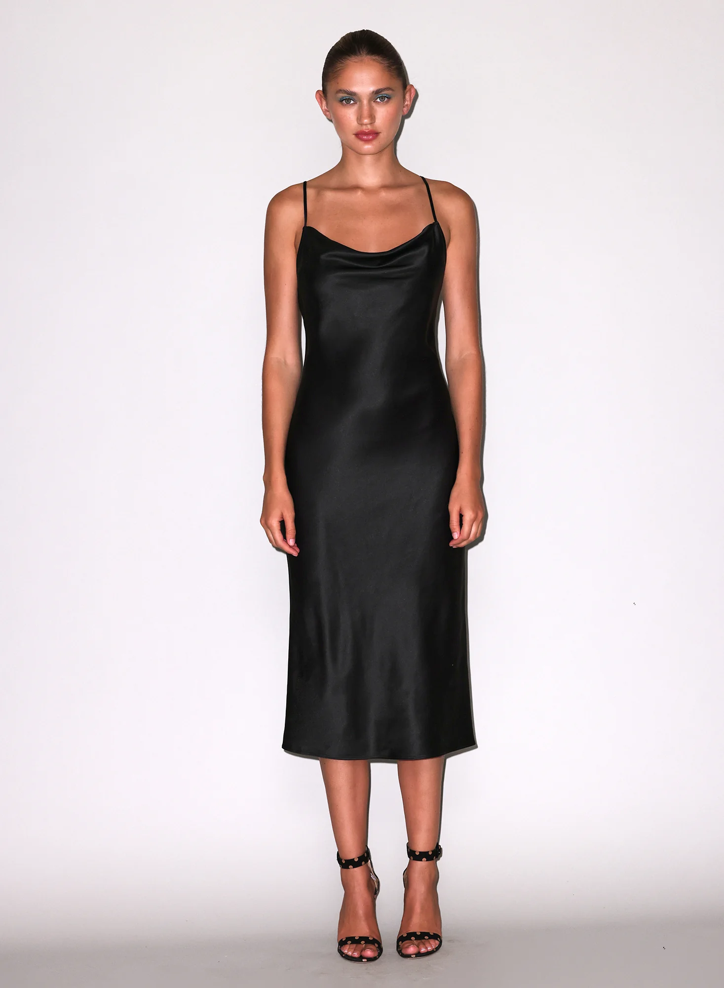 Silk Cowl Slip Dress
