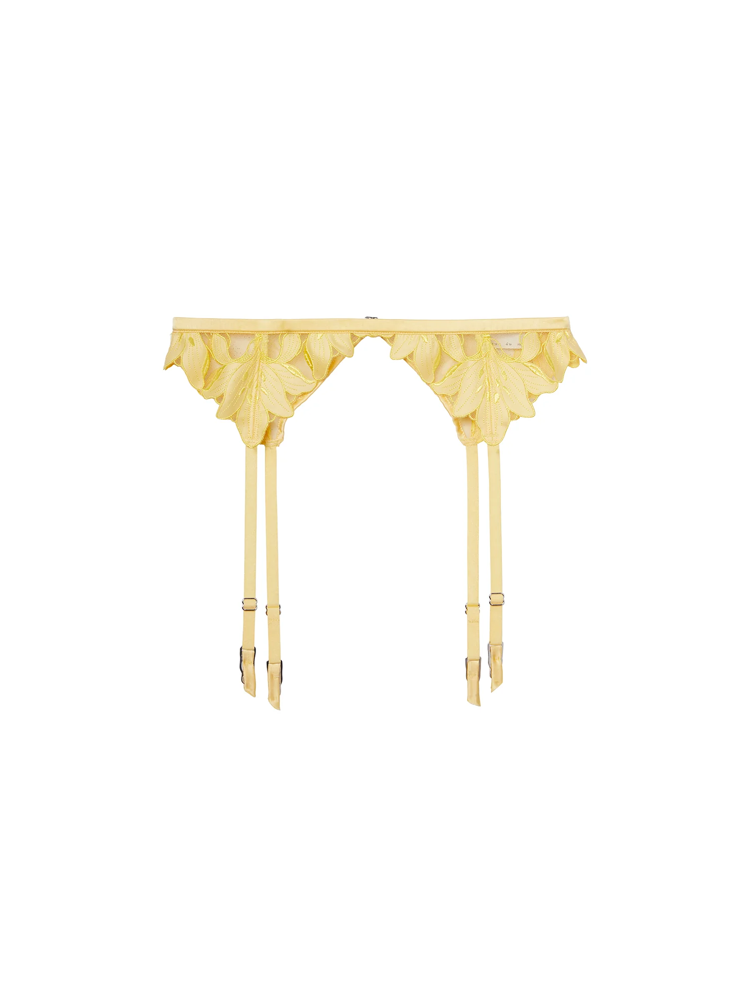 Lily Embroidery Garter Belt